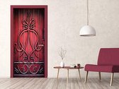 Sticky Decoration - Luxe Deursticker Rode deur smeedijzer - op maat voor jouw deur