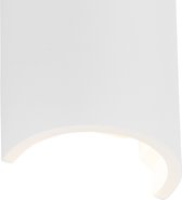 QAZQA colja_novo - Landelijke Wandlamp voor binnen - 1 lichts - D 6 cm - Wit - Woonkamer | Slaapkamer | Keuken
