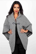 Voodoo Vixen Cape Houndstooth Zwart/Wit