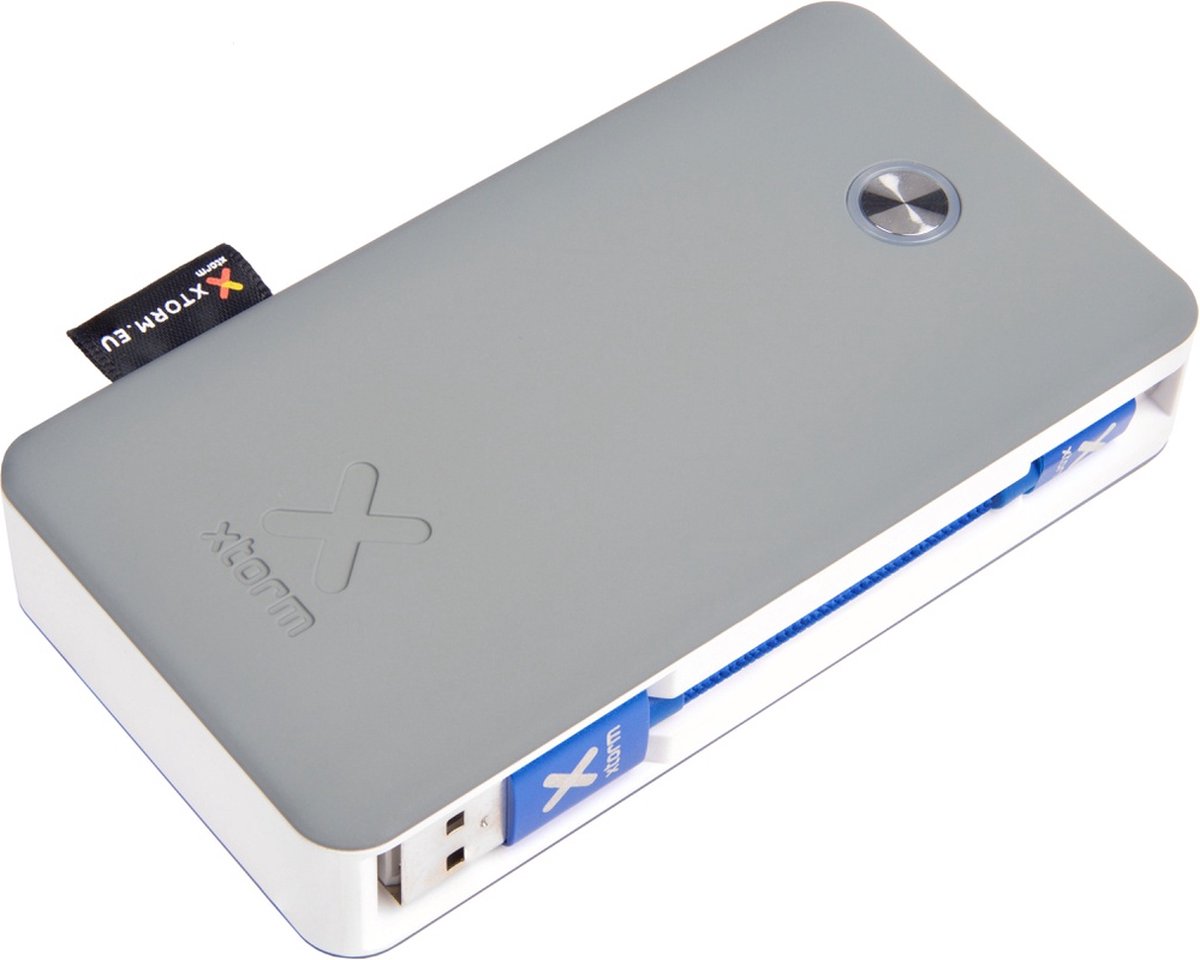Xtorm / Travel Powerbank - 6700mAh - Inclusief Micro USB kabel - Grijs/Blauw