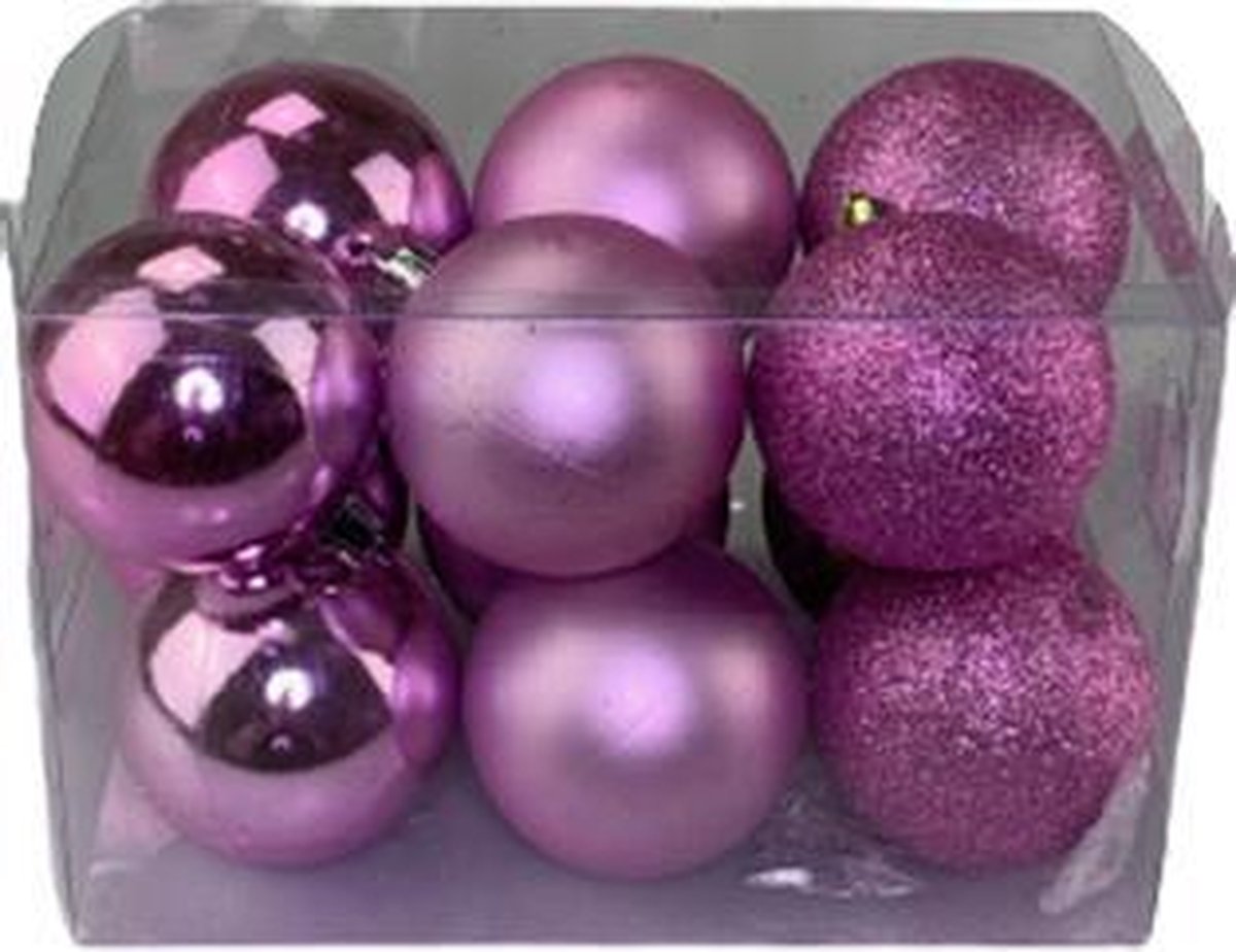 Kerstballen - Roze - 6 Stuks - ⌀ 5,5 cm