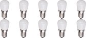 LED Lamp 10 Pack - Aigi Santra - 1.5W - E14 Fitting - Warm Wit 3000K - Mat Wit - Glas - BES LED