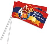 Drapeau Witbaard Sinterklaas 22 X 12 Cm Papier Rouge 50 Pièces