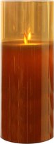 Peha Led-kaars In Kaarshouder Smoked 7,5 X 25 Cm Glas Goud