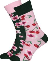 Toffe Sokken - Gekke Sokken - Leuke Sokken - Cherry Blossom - Maat: 43 t/m 46