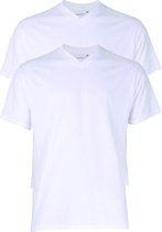 Gotzburg heren T-shirts regular fit V-hals (2-pack) - wit - Maat: L