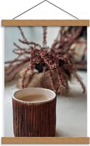 Schoolplaat – Boomstam Koffie - 30x40cm Foto op Textielposter (Wanddecoratie op Schoolplaat)