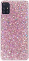ADEL Premium Siliconen Back Cover Softcase Hoesje Geschikt voor Samsung Galaxy A71 - Bling Bling Roze