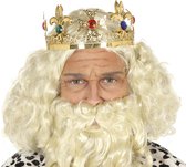 Guircia verkleed kroon voor volwassenen - goud - metaal - koning - koningsdag/carnaval