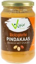 Vitiv Pindakaas crunchy met stukjes 350 gram