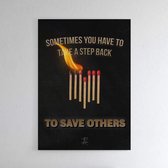 Walljar - Save Others - Muurdecoratie - Poster met lijst