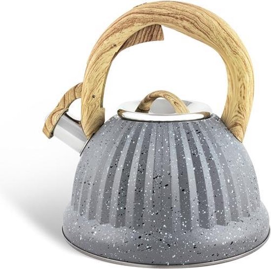 Edënbërg Gray Line - Luxe RVS Fluitketel - 3 liter