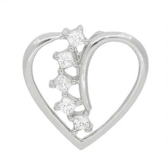 Blinx Jewels Pendentif Argent Pierres Coeur Zircone