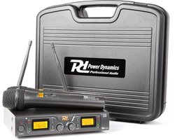 Power Dynamics PD782 Draadloos Microfoon Systeem UHF 2x 8-Kanaals Microfoons