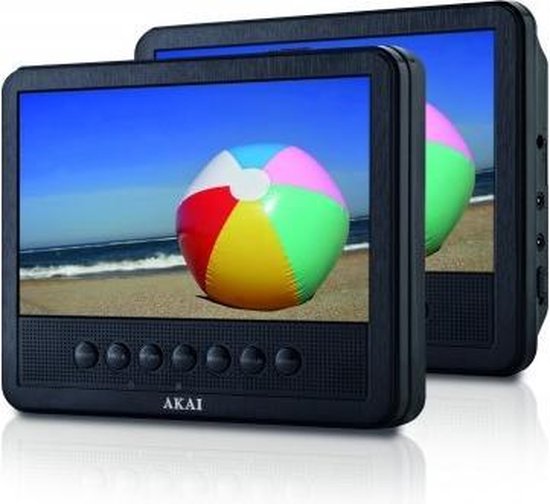 Belangrijk nieuws overschot Prik Akai ACVDS738T - Portable DVD-speler met 2 schermen - 7 inch - Zwart |  bol.com