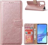 Xssive Hoesje voor Oppo A53 - Book Case - Rose Goud