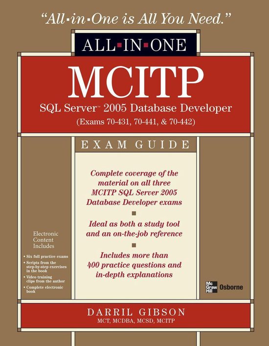 MCITP SQL Server 2005 Database Developer All-in-One Exam Gui ... - cover