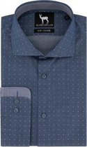 GENTS | Blumfontain Overhemd Heren Volwassenen print denim-blauw Maat M 39/40