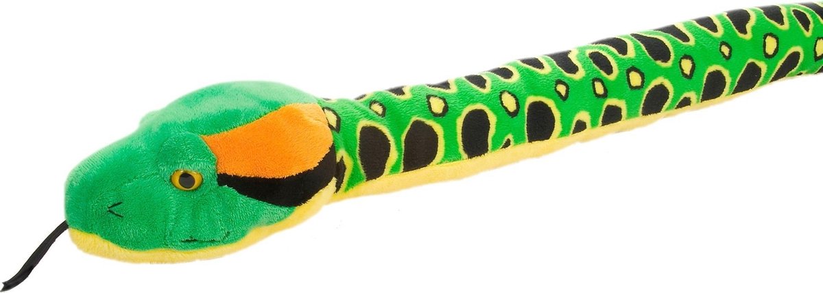 Knuffeldier Slang - Zachte Pluche Stof - Groen - Premium Kwaliteit Knuffels 200 Cm