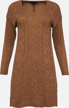 LOLALIZA Trui-jurk - Camel - Maat XL
