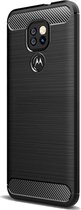 Motorola Moto G9 Play / Moto E7 Plus Geborsteld TPU Flexibel Zwart