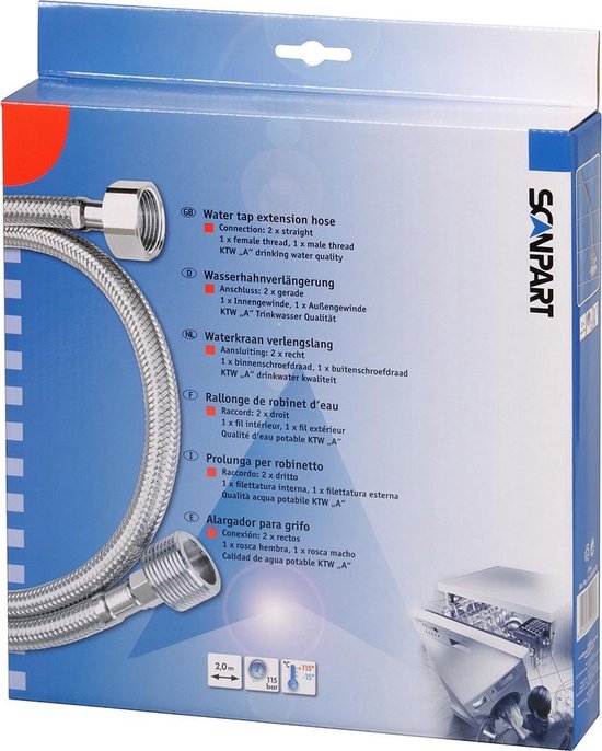 Scanpart Metalen Verlengaanvoerslang 2 meter