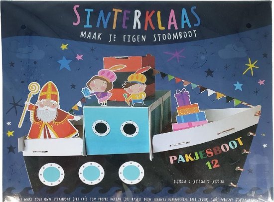 Maak je eigen stoomboot van Sinterklaas - Knutselen - Kinderen - Creatief -  Vouwen -... | bol.com