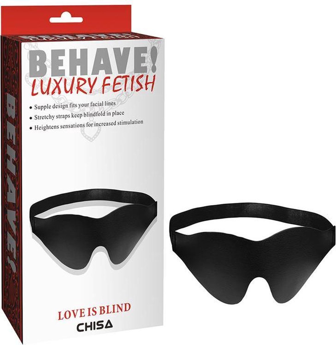 Goedkoopste Behave! - Love is Blind Classic - Blinddoek met Elastische Band - Zwart