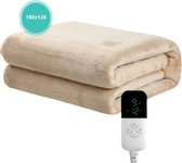 KoopKrachtig - Elektrische deken - Beige - 180cm x 120cm - 9 Standen - Met verstelbare timer - Warmtedeken