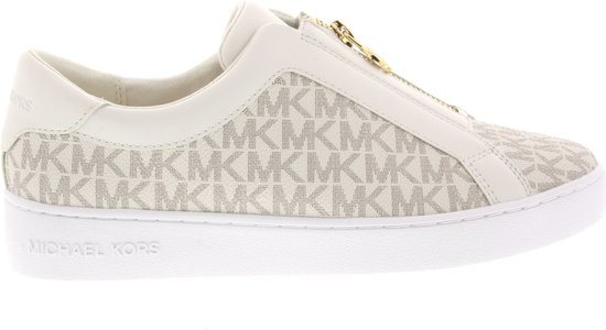 Dames Sneakers Michael Kors Keaton Zip Slip On Vanilla Beige - Maat 41