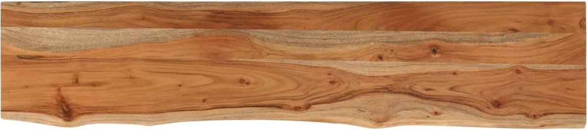 vidaXL Wandschap - rechthoekig - natuurlijke - rand - 90x20x2,5 - cm - acaciahout Naturel