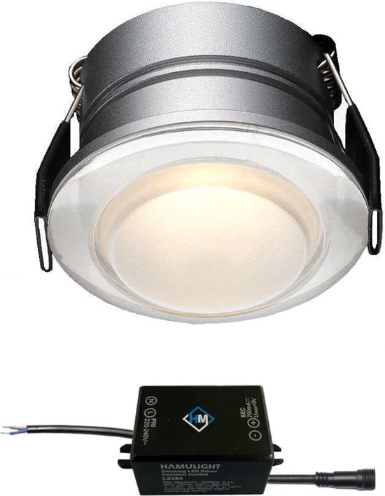 Cree LED inbouwspot Berga in - 3W / rond / dimbaar / 230V / IP65 / downlights / plafondspots / spotjes / inbouwspots / badkamer / woonkamer / keuken / spotlight / warmwit