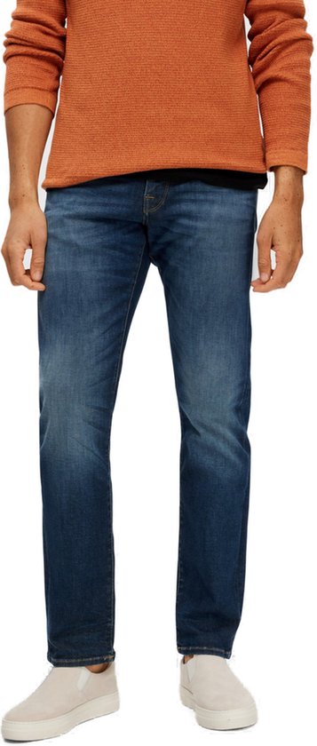 Selected Homme Heren Jeans Broeken SLH196-STRAIGHTSCOTT regular/straight Fit Blauw 31W / 32L Volwassenen