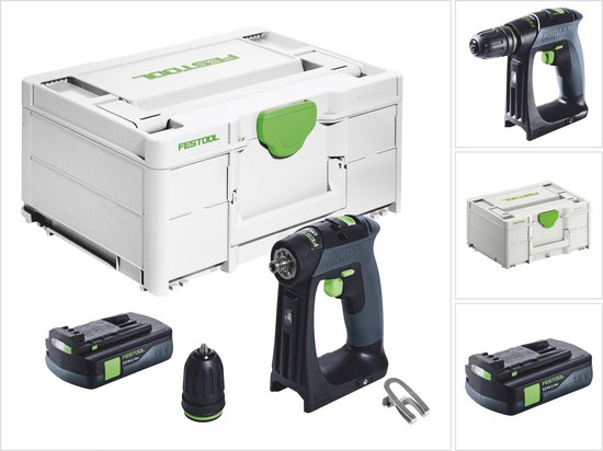 Festool CXS 18 accuboormachine 18 V 40 Nm borstelloos + 1x accu 3.0 Ah + systainer - zonder oplader