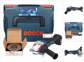 Bosch GWS 18V-10 SC accu haakse slijper 18 V 125 mm ( 06019G340B ) borstelloos + L-Boxx + Toolbrothers MANTIS doorslijpset - zonder accu, zonder lader