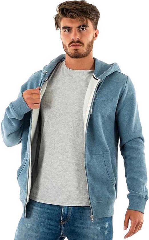 Superdry Essential Logo Sweatshirt Met Volledige Rits Blauw S Man