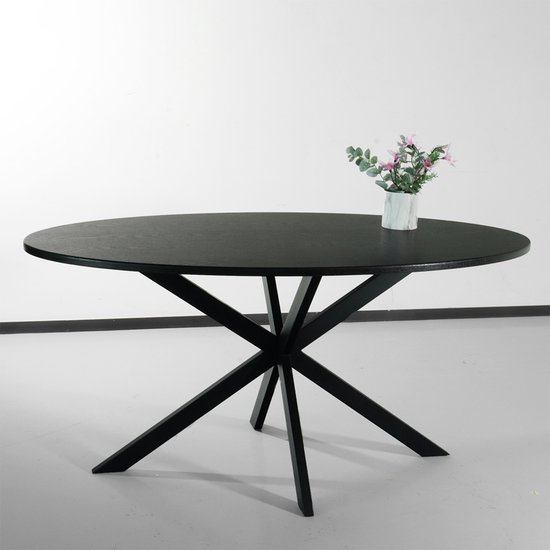 Table à manger ovale 160cm Rato table à manger ovale noire