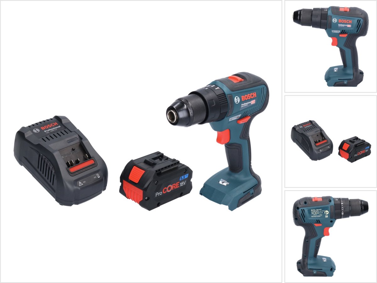 Bosch GSB 18V-55 Professional accu klopboormachine 18 V 55 Nm borstelloos + 1x ProCORE accu 5,5 Ah + oplader