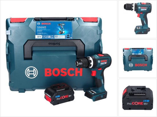 Bosch GSB 18V-90 C Profi-accuschroefboormachine 18 V 64 Nm borstelloos + 1x ProCORE oplaadbare accu 5,5 Ah + L-Boxx - zonder oplader