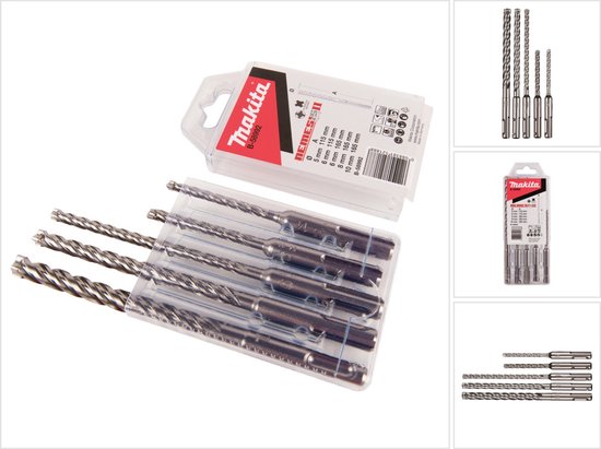 Makita B-64680 Boor/beitelset PB4S | SDS-Plus | 17-Delig In Alu Koffer P 41637