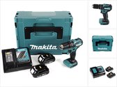 Makita DHP 483 RAJ accu klopboormachine 18 V 40 Nm borstelloos + 2x accu 2.0 Ah + lader + Makpac