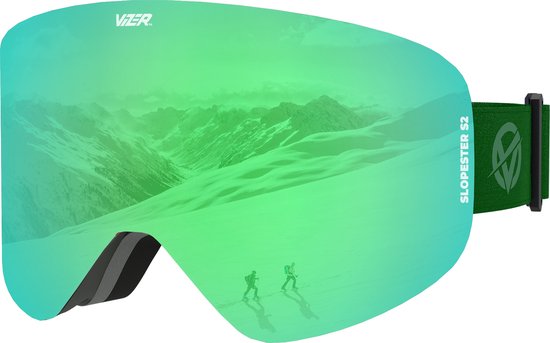 VAIN Vizer Viridian Slopester - Groene Skibril Heren - Magnetisch Verwisselbare Lens