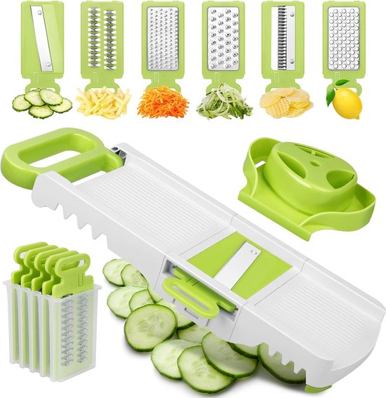 Groentefrisser, 2 stuks 6-in-1 multifunctionele dunschiller, generieke