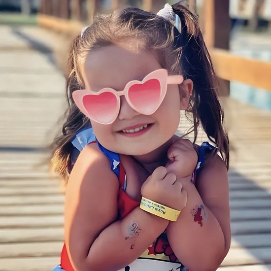 Kinder zonnebril - Kinder zonnebril meisjes - 1 tot 8 jaar - Roze Hartje van Merkloos — afbeelding 5