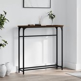 vidaXL - Wandtafel - 75x19,5x75 - cm - bewerkt - hout - bruin - eikenkleur