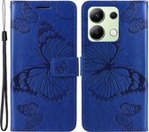 Coverup Vlinders Book Case - Geschikt voor Xiaomi Redmi Note 13 4G Hoesje - Blauw