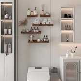 Doucheplank -badkamerrek voor aan de muur, - keuken wandrek - Wandplank / Verbluffende decoratie Pack of 5