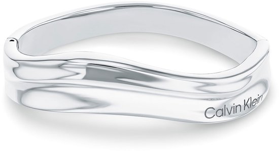 Calvin Klein CJ35000641 Dames Armband - Bangle - Sieraad - Staal - Zilverkleurig - 14 mm breed - 17.5 cm lang