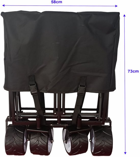 Bolderkar Opvouwbaar - Draaibare Wielen - Bodemplaat - Stevig Frame 100 Kg Belastbaar