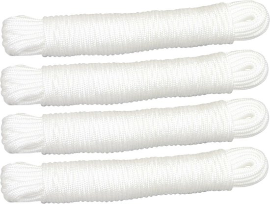 Rouleau De Corde Tressée En Polypropylène Blanc Amig 25 M | Diamètre 1.7 Mm, Pour Bricolage, Décoration, Artisanat